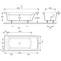 Акриловая ванна Jacob Delafon Ove 180x80 + слив-перелив