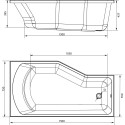 Акриловая ванна Marka One Convey R 150x75 с ножками