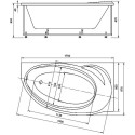 Акриловая ванна Акватек Бетта 170 R
