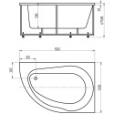 Акриловая ванна Акватек Вирго R, с фронтальным экраном