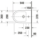 Биде подвесное Duravit D-Neo 2295150000