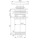 Донный клапан для раковины Rav Slezak MD0484SM с регулируемой высотой