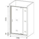 Душевая дверь в нишу Good Door Orion WTW-PD-130-G-CH