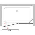 Душевая дверь в нишу GuteWetter Trend Door GK-862AP правая 120 см стекло бесцветное Two, профиль хром