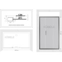 Душевая дверь в нишу Kubele DE019D3-CLN-MT 160 см, профиль матовый хром