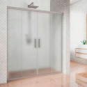 Душевая дверь в нишу Kubele DE019D4-MAT-MT 130 см, профиль матовый хром
