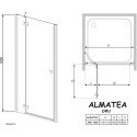 Душевая дверь в нишу Radaway Almatea DWJ 120 прозрачное стекло L