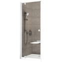 Душевая дверь в нишу Ravak PDOP1-90 Transparent, профиль белый + средство для ванн и защитное средство