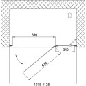 Душевая дверь в нишу Vegas Glass AFP 110 08 01 R вход 63 см, профиль глянцевый хром, стекло прозрачное