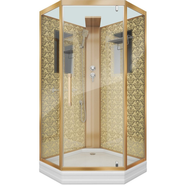 Душевая кабина Niagara Lux NG-7799GBK 90х90x210 золото