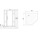 Душевая кабина Niagara Lux NG-7799GBK 90х90x210 золото