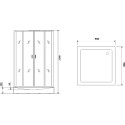 Душевая кабина Niagara Premium NG-6901-01Q BLACK 90х90х210 черная
