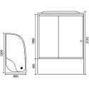 Душевая кабина Royal Bath RB8120BK1-T-CH-L+EL