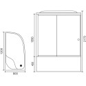Душевая кабина Royal Bath RB8120BK2-T-CH-L+EL