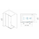 Душевая перегородка RGW Walk In WA-13-B 140x195, профиль матовый черный