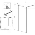 Душевая перегородка Radaway Modo X Black II Frame 50