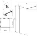 Душевая перегородка Radaway Modo X Black II Frame 70