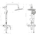 Душевая стойка BelBagno BB-COLD-U-CRM без смесителя