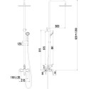Душевая стойка Lemark Poseidon LM4260C