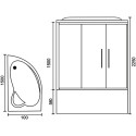 Душевой бокс Royal Bath RB150ALP-C-CH-L