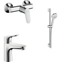 Душевой комплект Hansgrohe Focus E2 31517000 + Focus E2 31960000 + душевой гарнитур Crometta 100 Vario 26651400