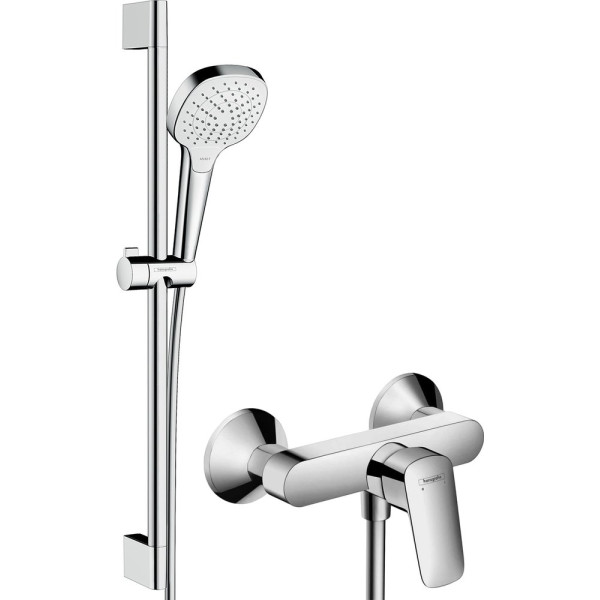 Душевой комплект Hansgrohe Logis 71600000 смеситель + душевой гарнитур Croma Select E Vario 26582400