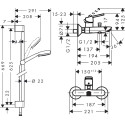 Душевой комплект Hansgrohe Logis loop 71244000 смеситель + душевой гарнитур