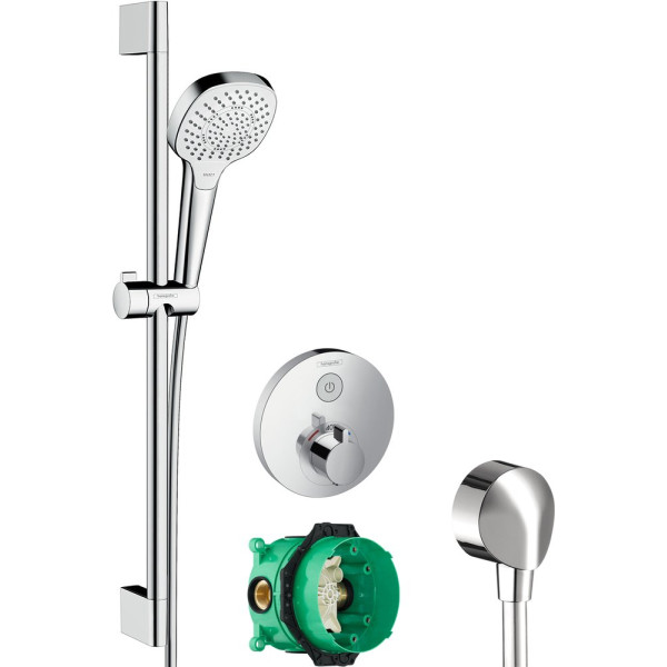 Душевой комплект Hansgrohe Термостат ShowerSelect S 15744000 + 01800180 + 27454000 + 26580400