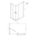 Душевой уголок Ambassador Queen 11011106R 120x80