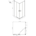 Душевой уголок Ambassador Queen 11011204Black 100x100