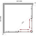 Душевой уголок BelBagno Uno A 2 85 C Cr