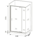 Душевой уголок Good Door Orion WTW-PD+SP-G-CH 110x80
