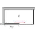 Душевой уголок GuteWetter Slide Rectan GK-863B правая 130x80 см стекло бесцветное, профиль хром