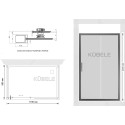 Душевой уголок Kubele DE019R2U-MAT-CH 120х100 см, профиль хром