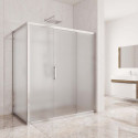 Душевой уголок Kubele DE019R3-MAT-CH 140х90 см, профиль хром