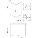 Душевой уголок Niagara Nova NG-6812-08 BLACK 120x80, прямоугольный, черный