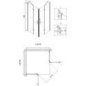 Душевой уголок Niagara Nova NG-6814-08 BLACK 100x100, квадратный, черный