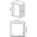 Душевой уголок RGW Classic CL-41 (760-810)x900x1850 профиль хром