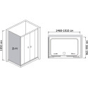 Душевой уголок RGW Classic CL-43 (1460-1510)x1000