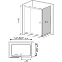 Душевой уголок RGW Classic CL-45 (960-1010)x900x1850 профиль хром