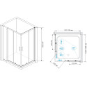 Душевой уголок RGW Hotel HO-42 110x80 см