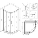 Душевой уголок RGW Hotel HO-51 800x800x1950 профиль хром