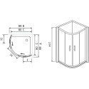Душевой уголок RGW Passage PA-55 80x90x195 профиль хром
