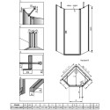Душевой уголок Radaway Nes PTJ 100x100, R