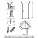 Душевой уголок Radaway Nes PTJ 100x80, R