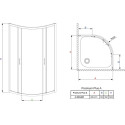 Душевой уголок Radaway Premium Plus A 90x190 прозрачное стекло