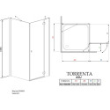 Душевой уголок Radaway Torrenta KDJ 100x80 прозрачное стекло R