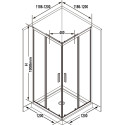 Душевой уголок Ravak BLSRV2K 120x120, профиль черный