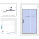 Душевой уголок STWORKI Дублин DE019SC110110200 110x110 см профиль хром глянец, стекло матовое