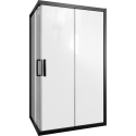 Душевой уголок STWORKI Карлстад DE019RC90110200BLK 110x90 см профиль черный матовый